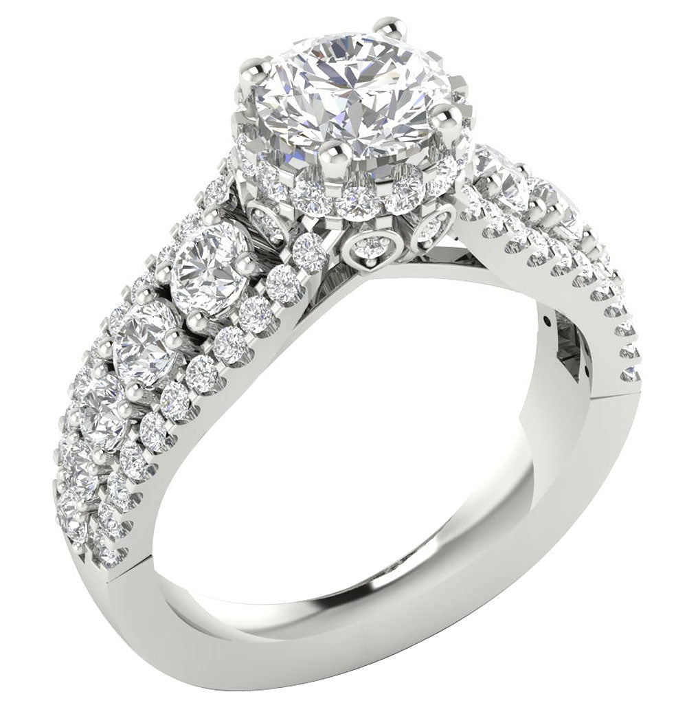 DesignerRoundDiamond14kWhiteGoldRing