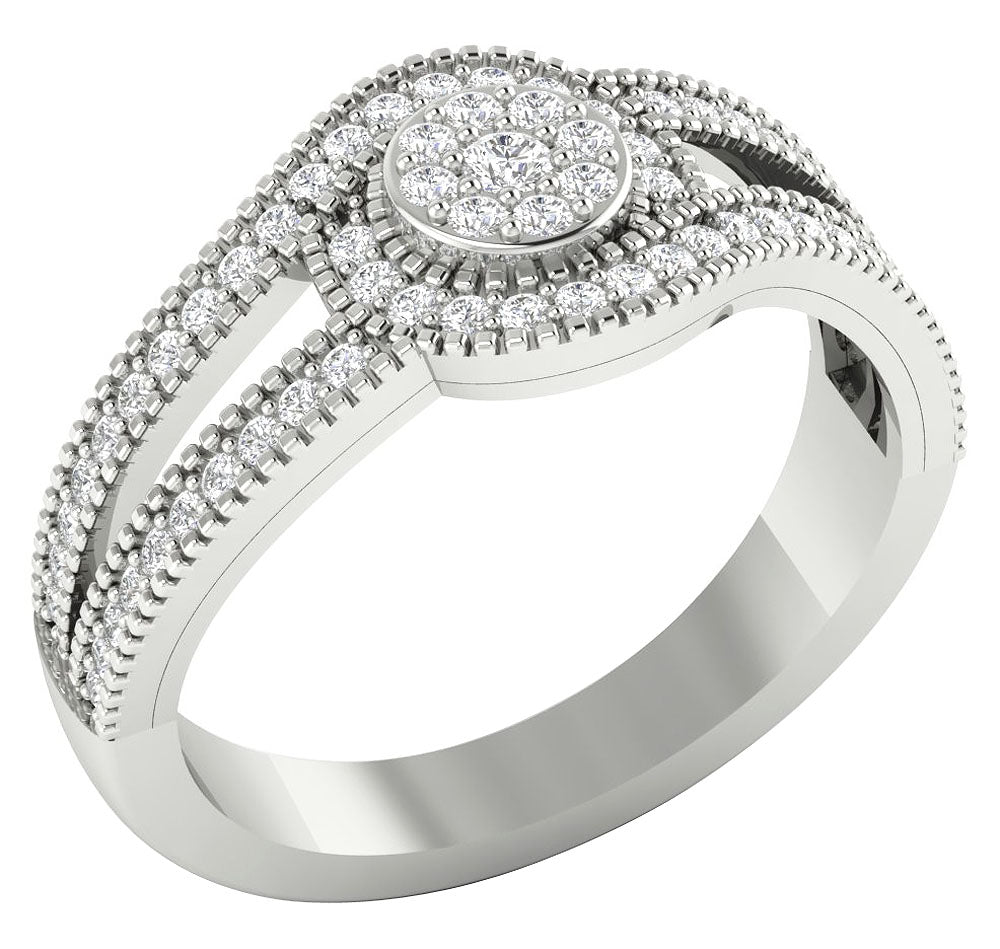 DesignerRoundDiamond14kWhiteGoldRing