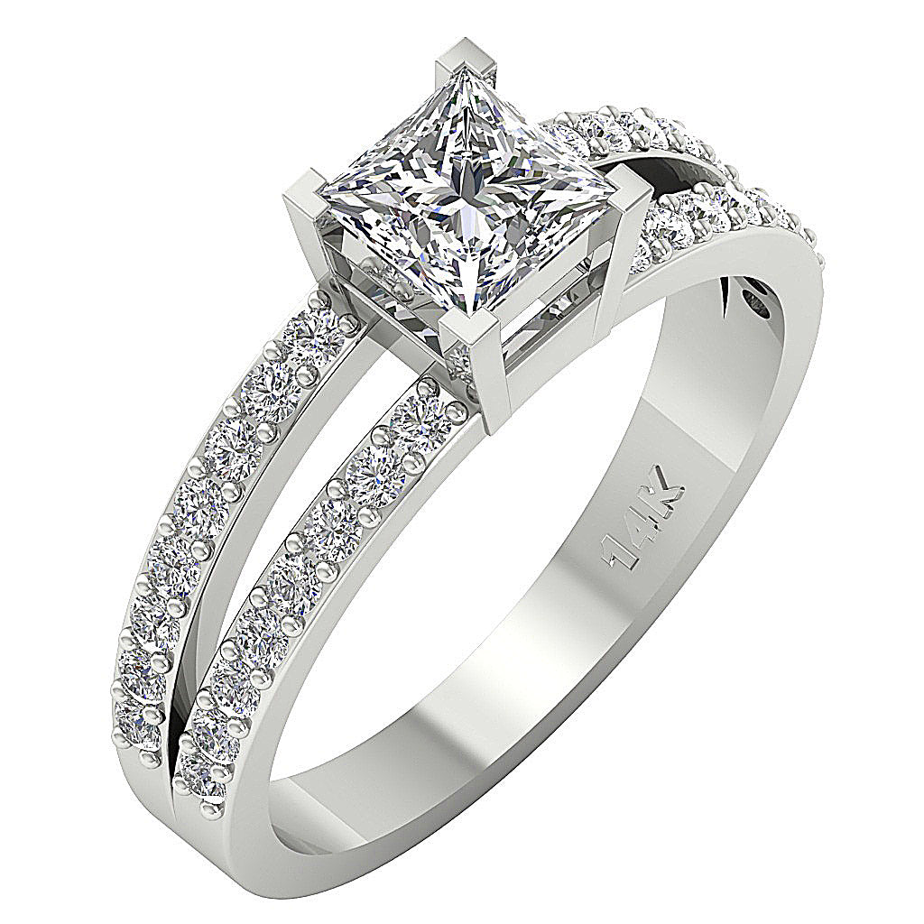 DesignerRoundDiamond14kWhiteGoldRing