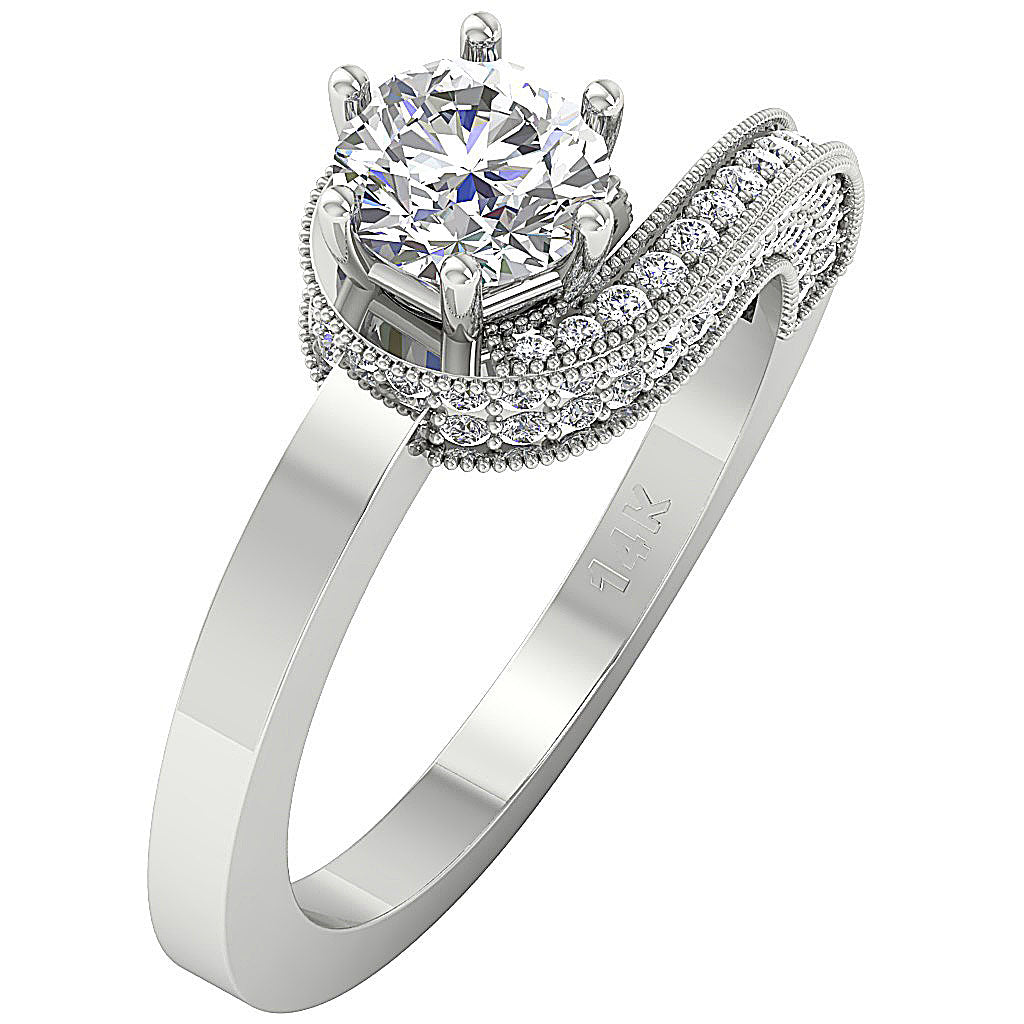 DesignerRoundDiamond14kWhiteGoldRIng