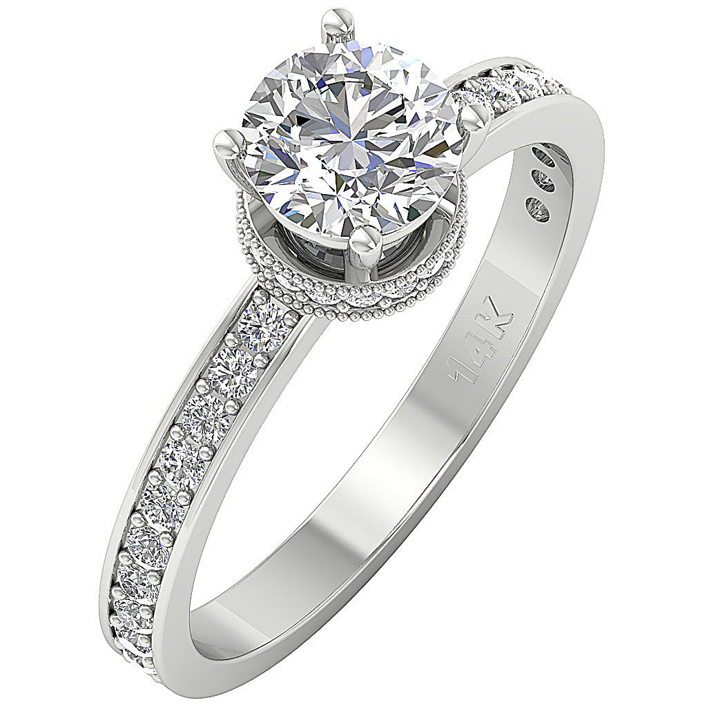 DesignerRoundDiamond14kWhiteGoldRing