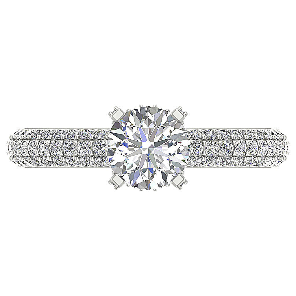 DesignerRoundDiamond14kWhiteGoldRing