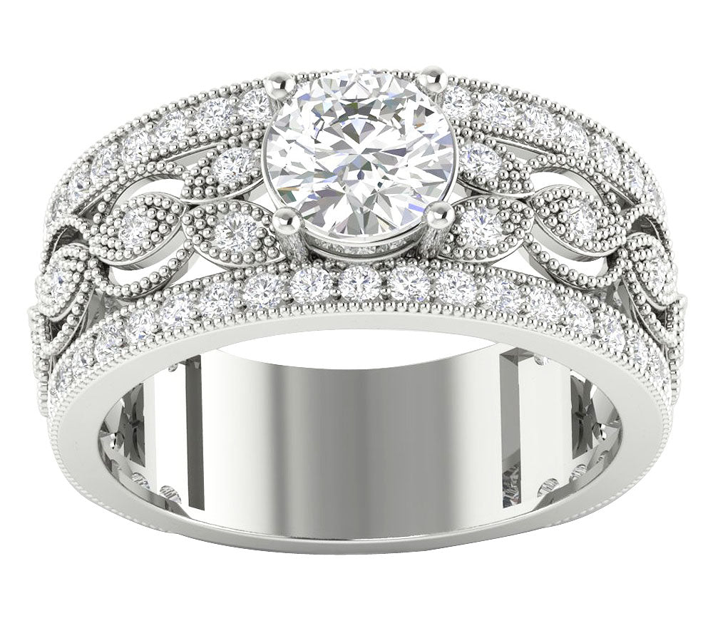 DesignerSolitaire14kWhiteGoldRingProngSet