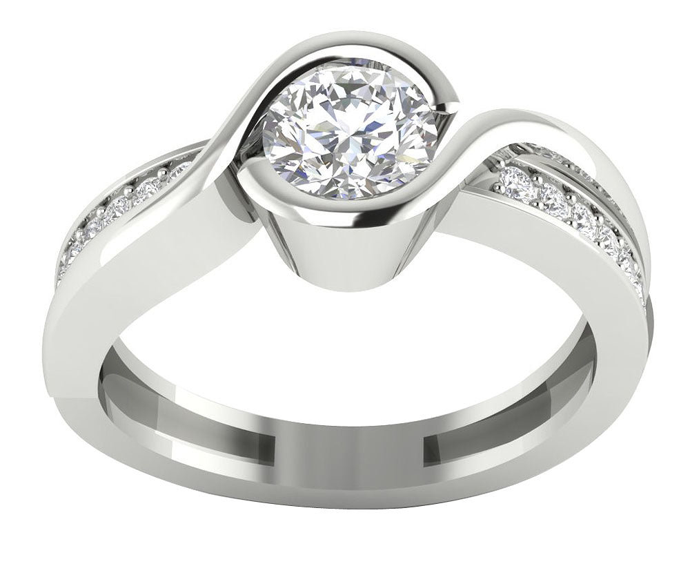 DesignerSolitaire14kWhiteGoldRingProngSet