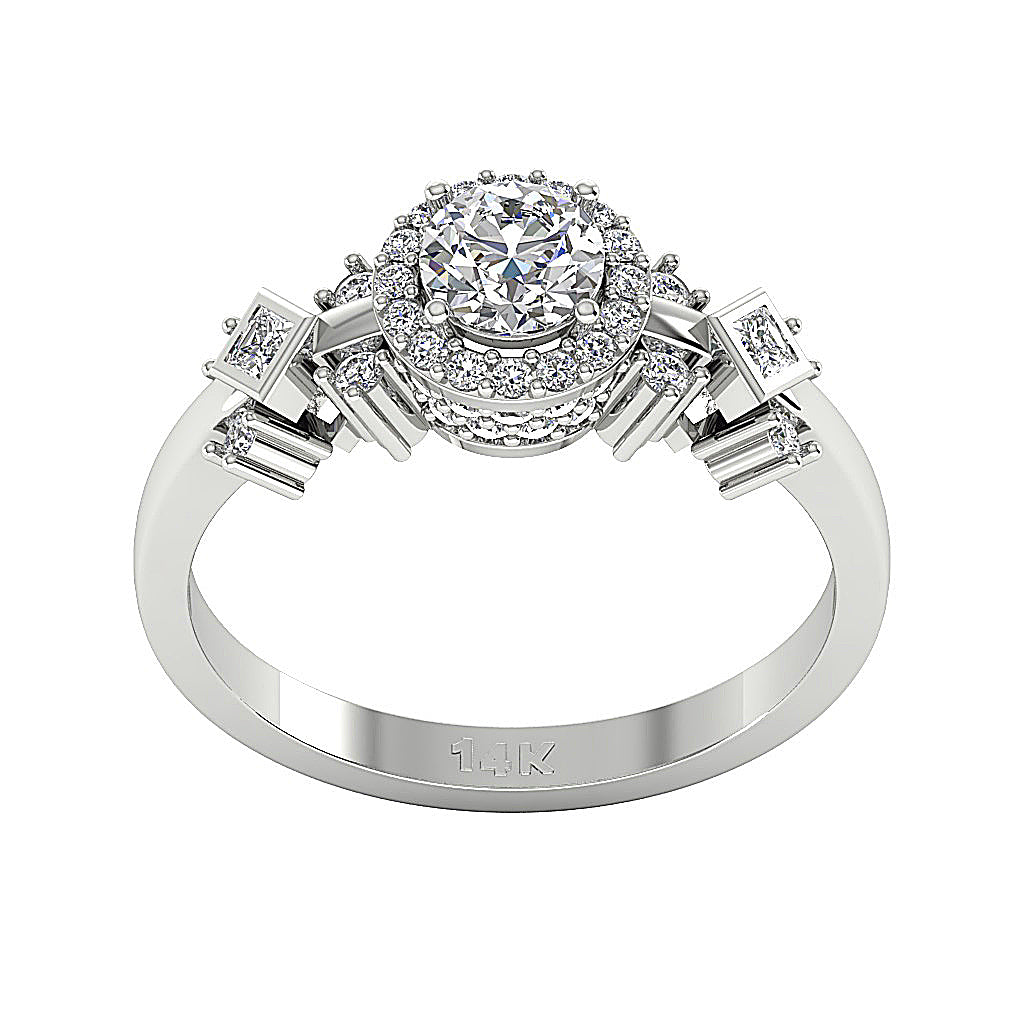DesignerSolitaire14kSolidGoldRing