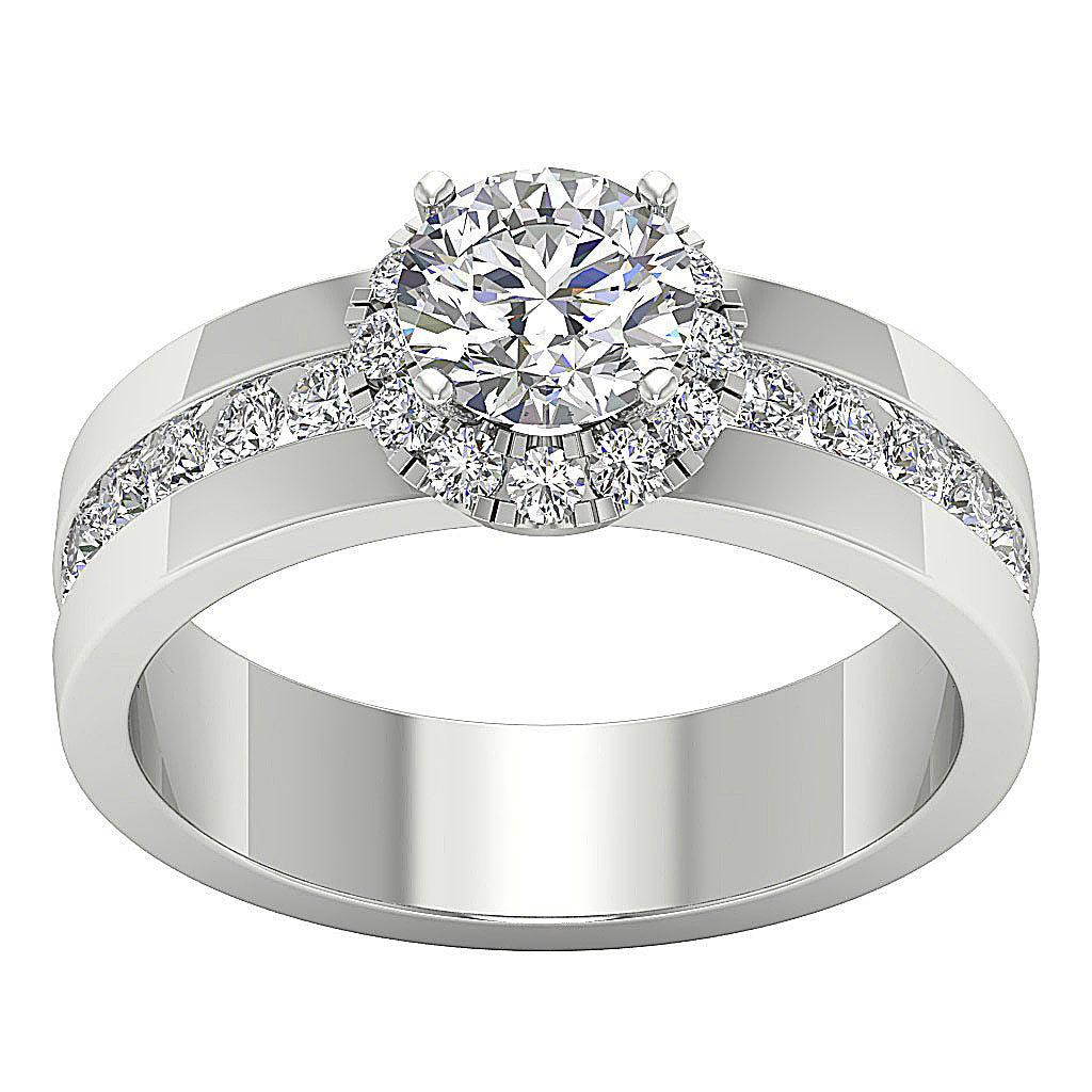 DesignerSolitaire14kWhiteGoldRingProngSet