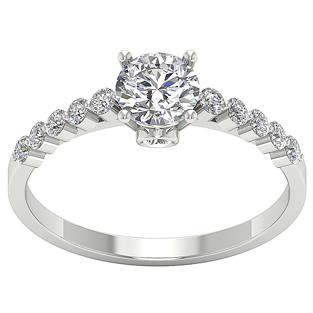 DesignerSolitaire14kWhiteGoldRingBezelSet