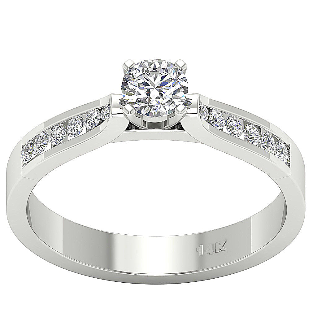 DesignerSolitaire14kWhiteGoldRingProngSet