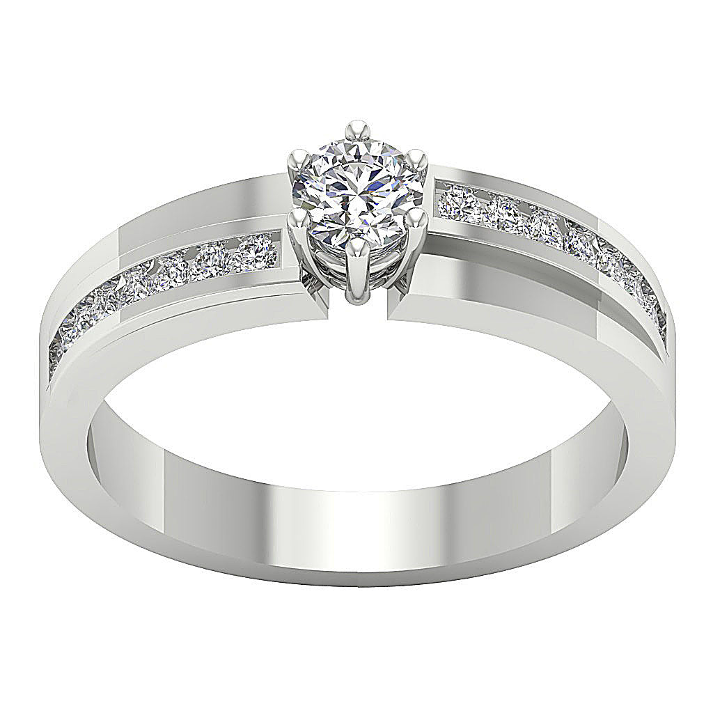 DesignerSolitaire14kWhiteGoldRingProngSet