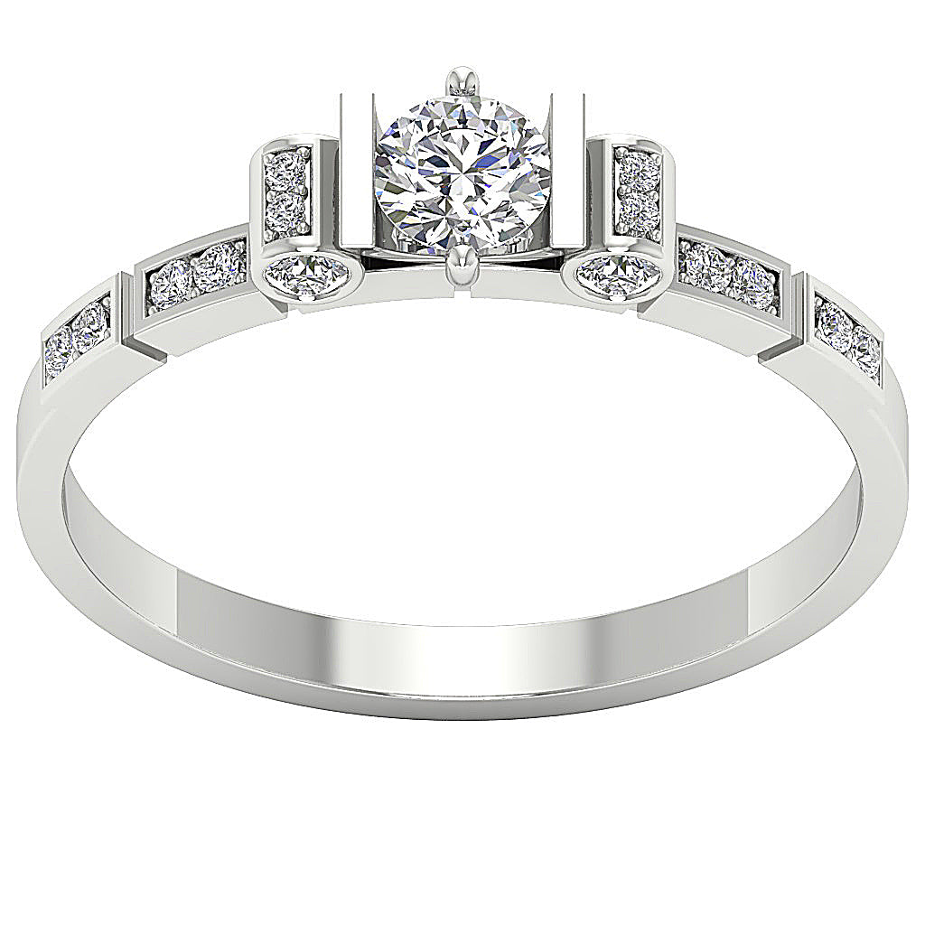 DesignerSolitaire14kWhiteGoldRingProngSet