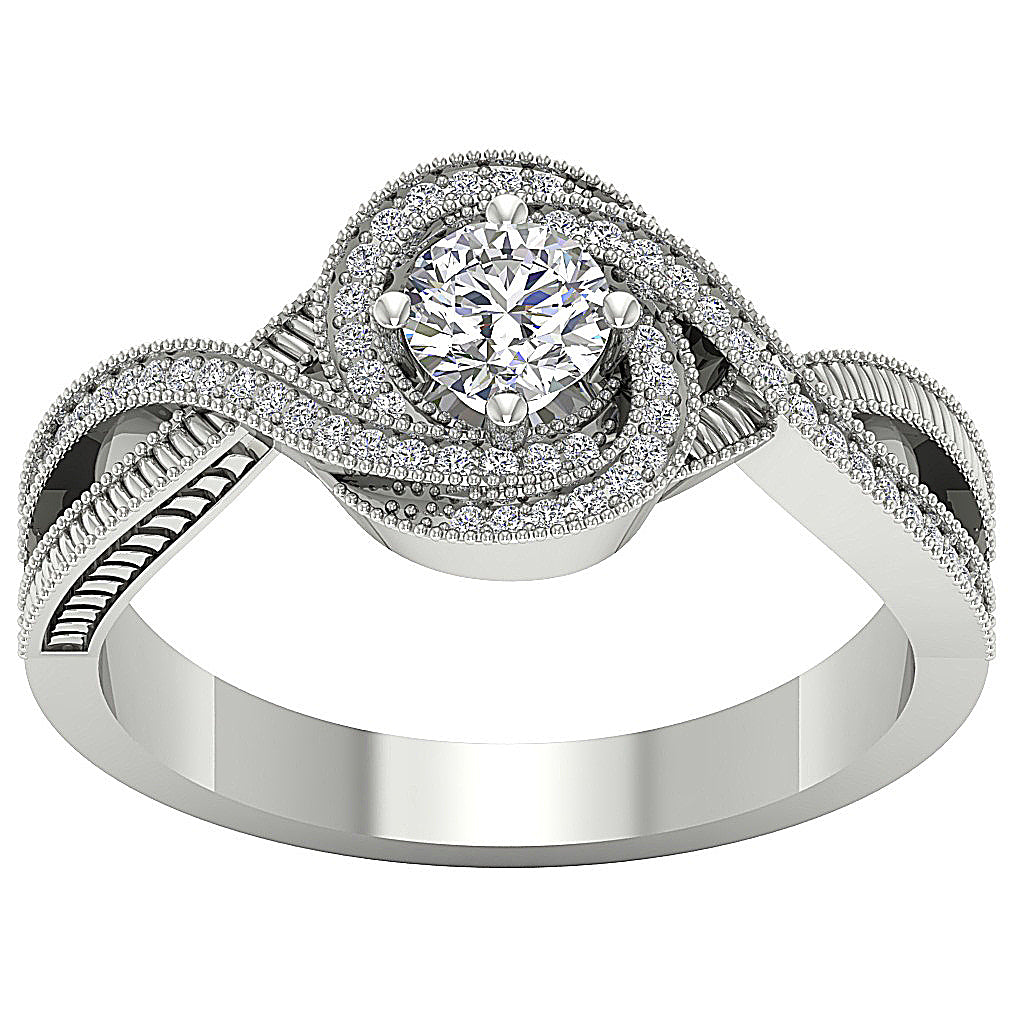 DesignerSolitaireEngagementRing14kWhiteGold