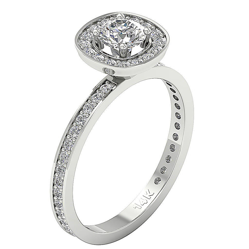 DesignerSolitaireAnniversaryRing14kWhiteGold
