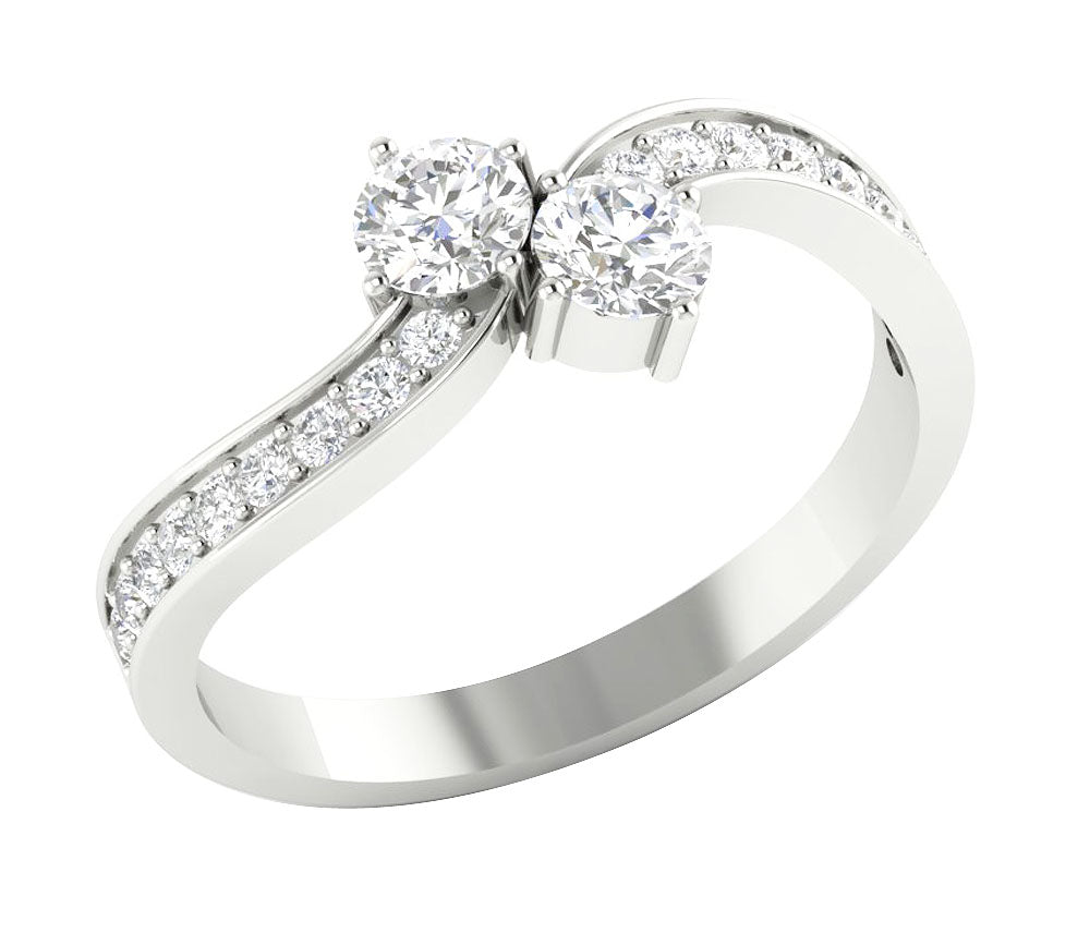 DesignerSolitaireAnniversaryRing14kWhiteGold