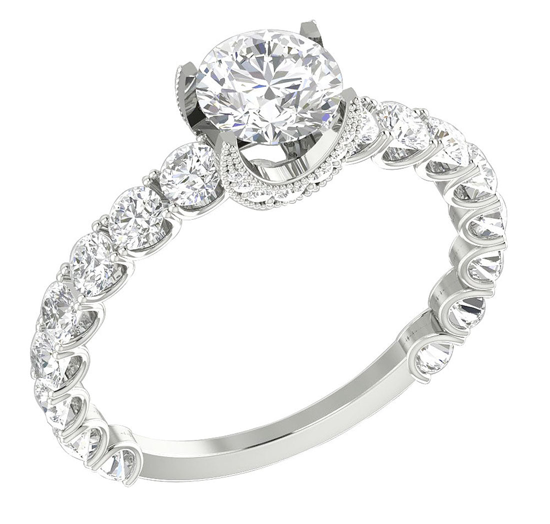 DesignerSolitaireEngagementRing14kWhiteGold