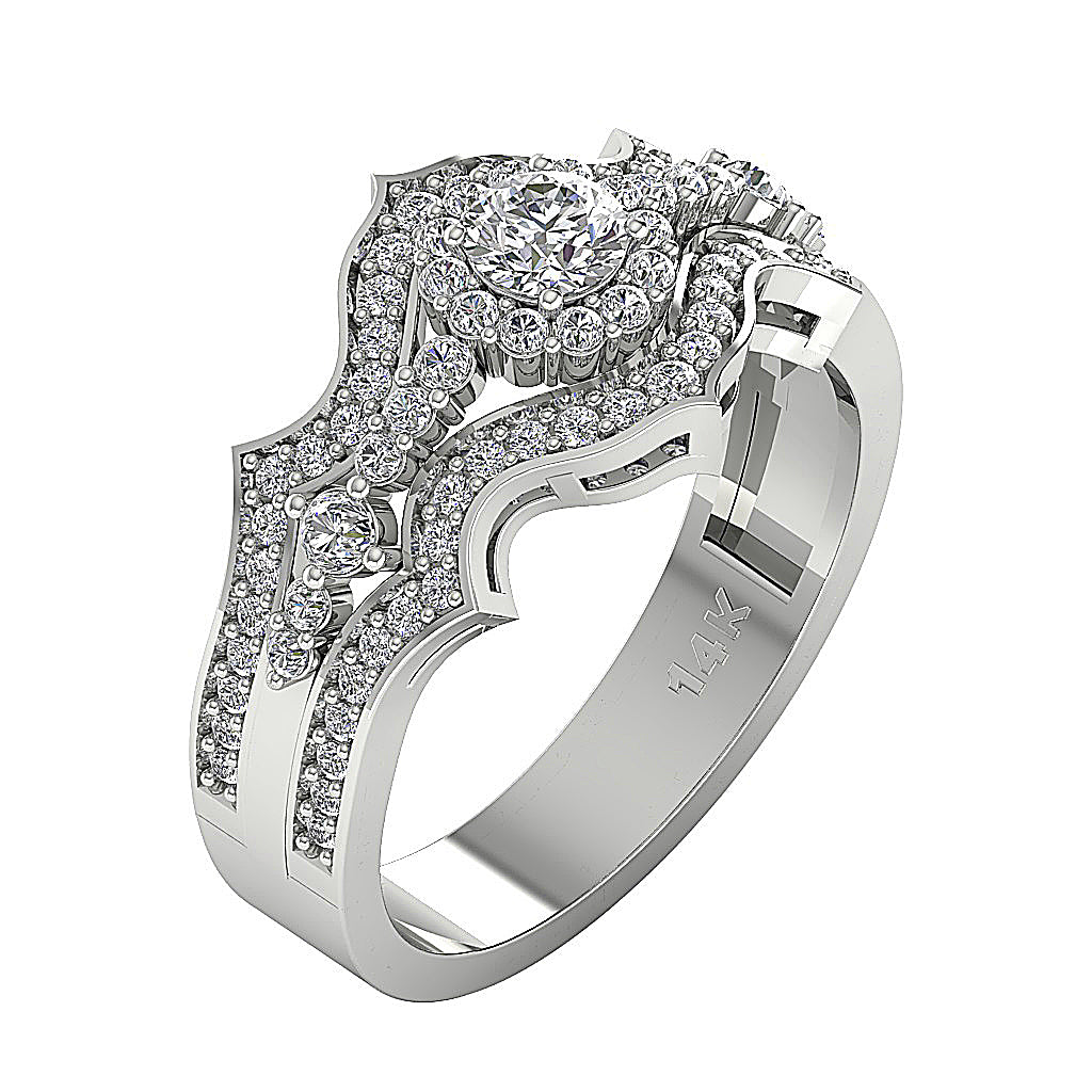 DesignerSolitaireRing14kSolidGold