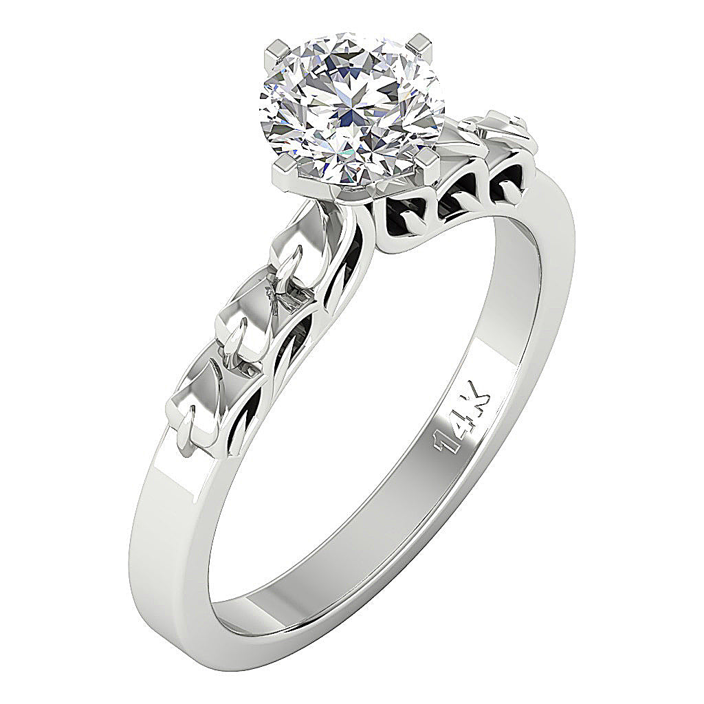 DesignerSolitaireAnniversaryRing14kWhiteGold