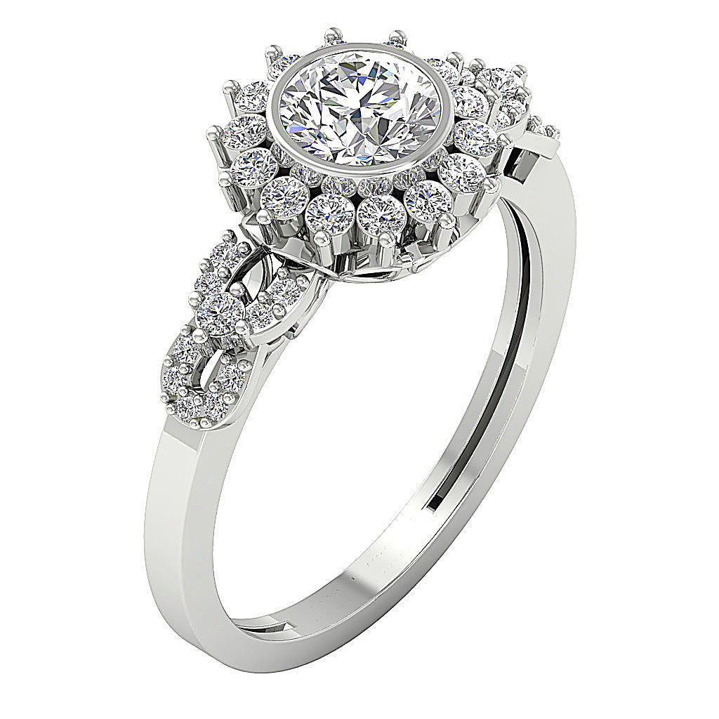 DesignerSolitaireAnniversaryRing14kWhiteGold