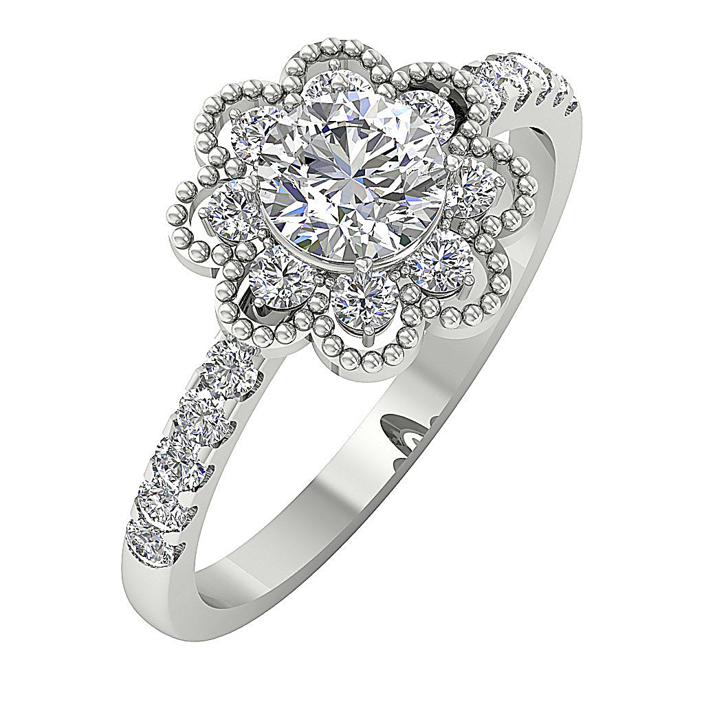 DesignerSolitaireAnniversaryRing14kWhiteGold