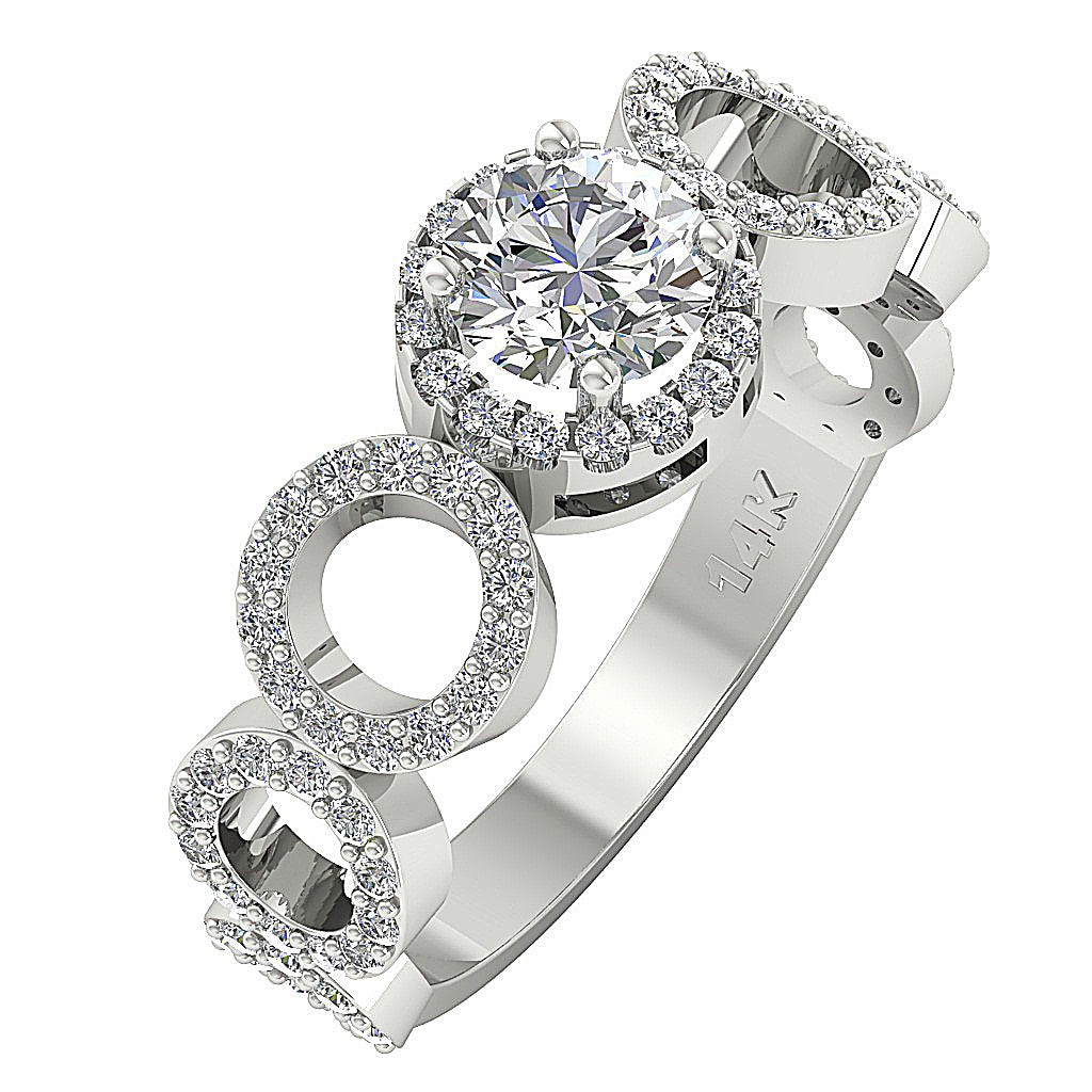 DesignerSolitaireEngagementRing14kWhiteGold