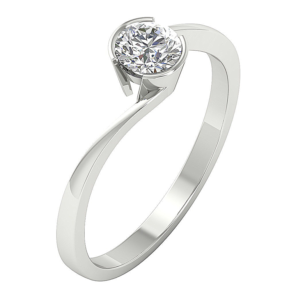DesignerSolitaireAnniversaryRing14kWhiteGold