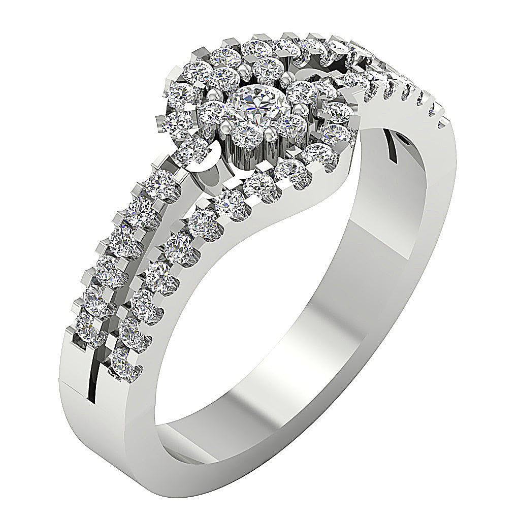 DesignerSolitaireAnniversaryRing14kWhiteGold