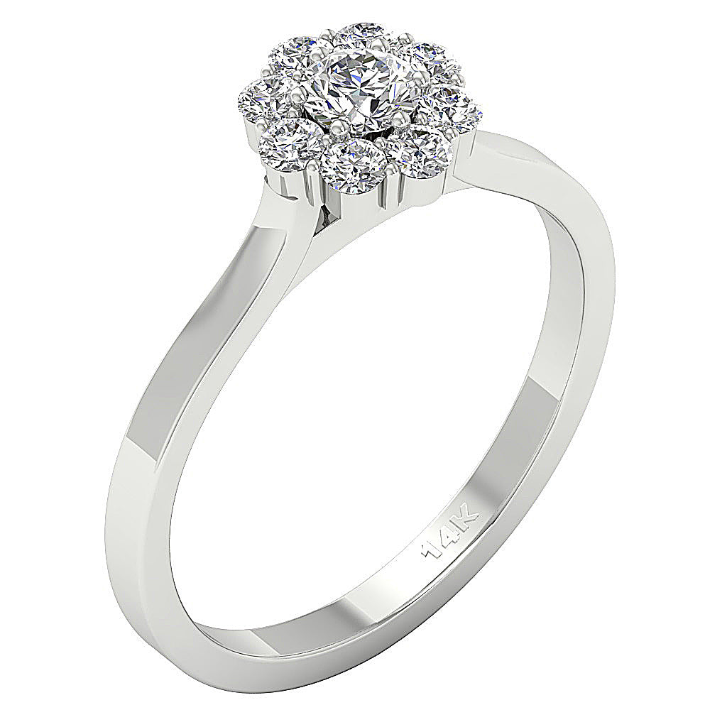 DesignerSolitaireRingRoundDiamond14kWhiteGold