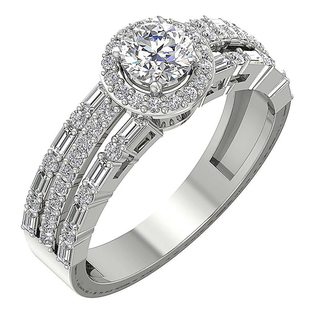 DesignerSolitaireRingRoundDiamond14kWhiteGold