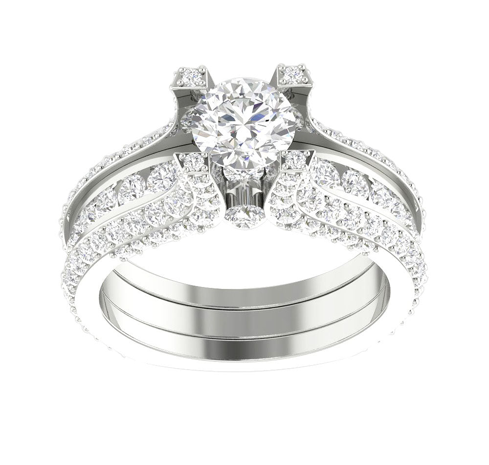DesignerBridalEngagementRing14kWhiteGold