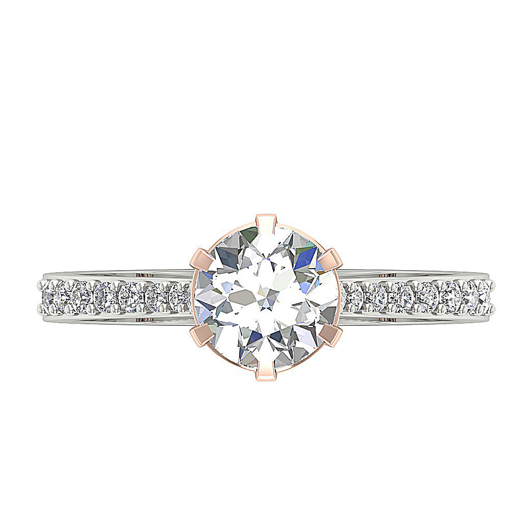 DesignerRoundDiamond14kWhiteGoldRing