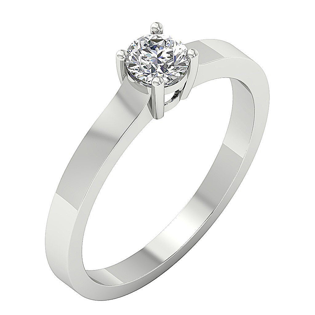 DesignerSolitaireEngagementRing14kWhiteGold