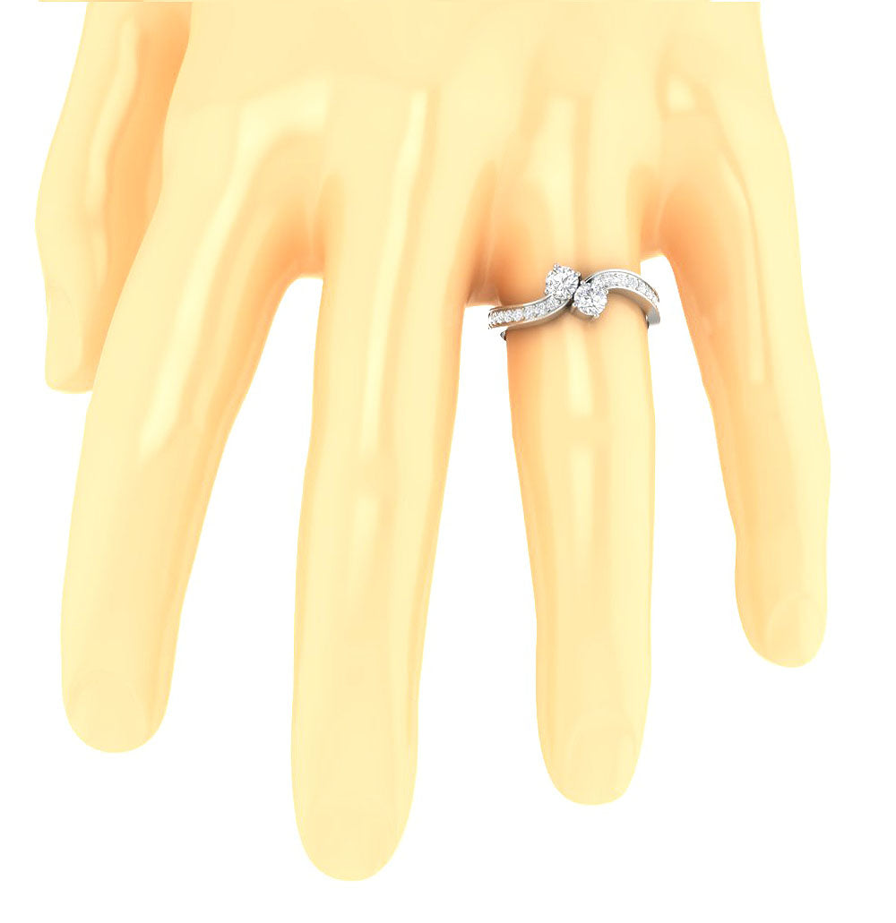 GenuineDiamondAnniversaryRingonFinger