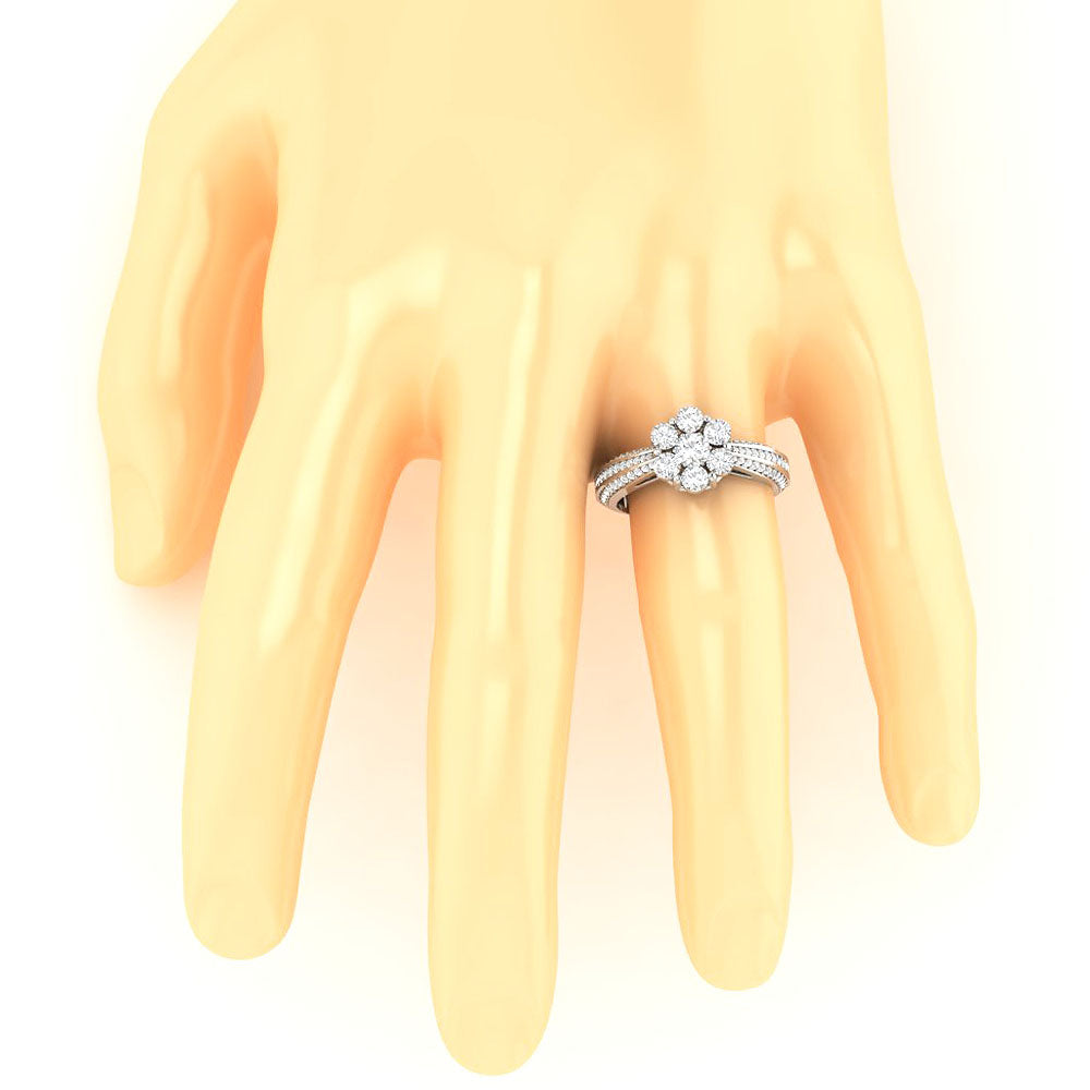 GenuineDiamondAnniversaryRingonFinger