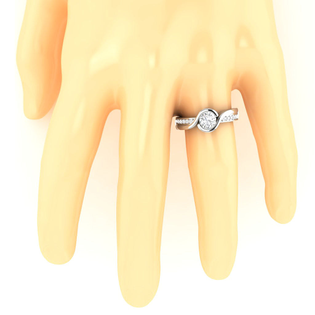 NaturalDiamondAnniversaryRingonFinger