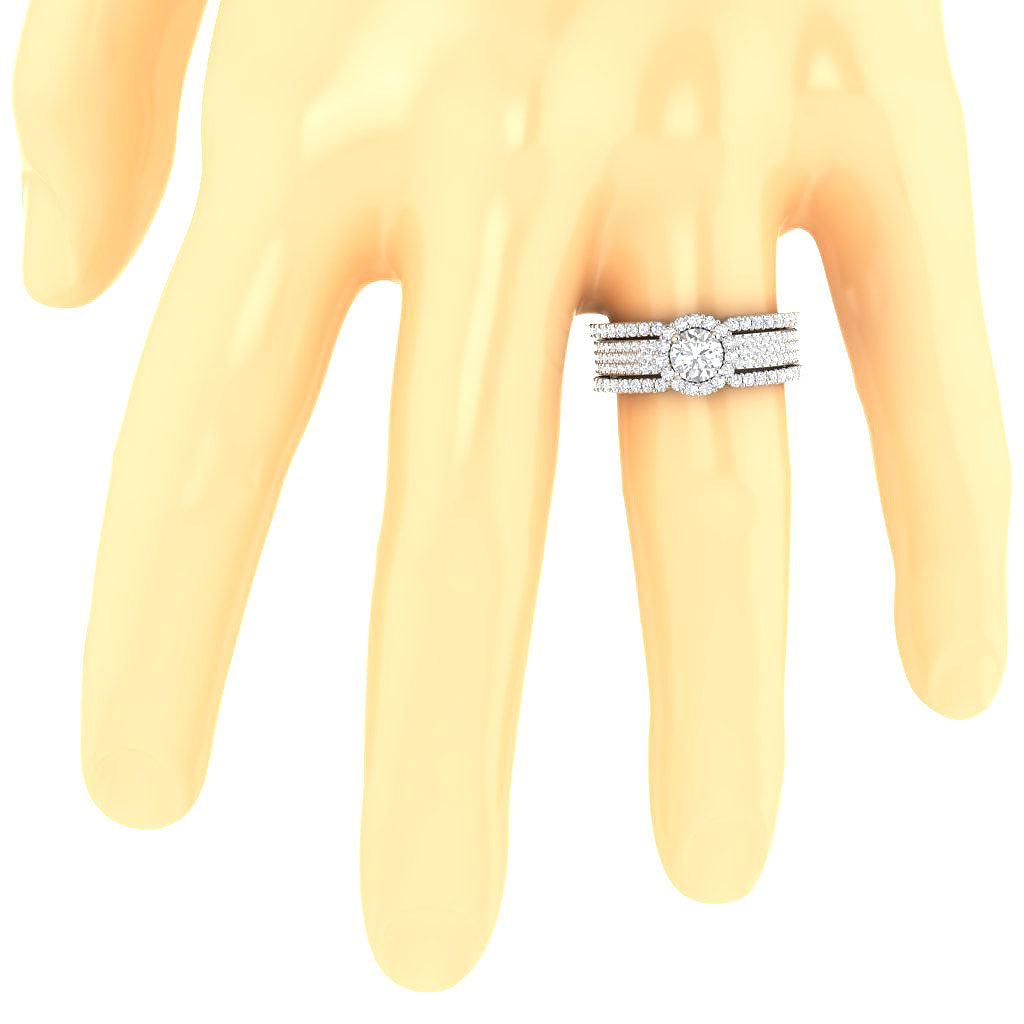 GenuineDiamondAnniversaryRingonFinger