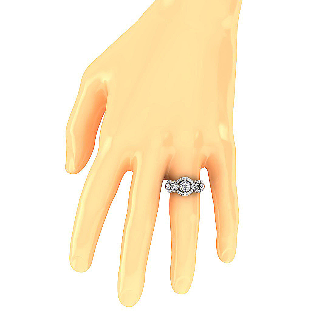 GenuineDiamondAnniversaryRingonFinger