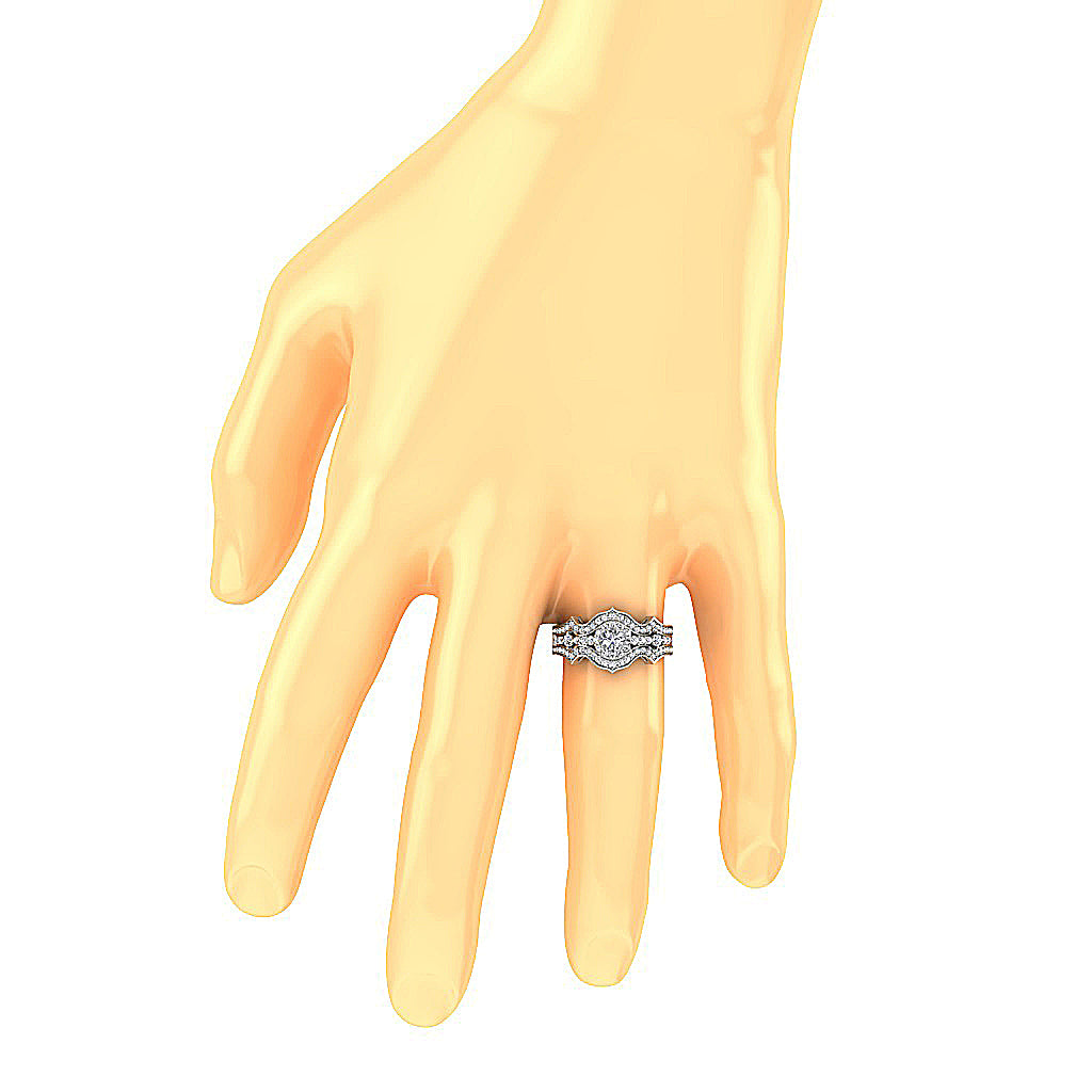 GenuineDiamondAnniversaryRingonFinger