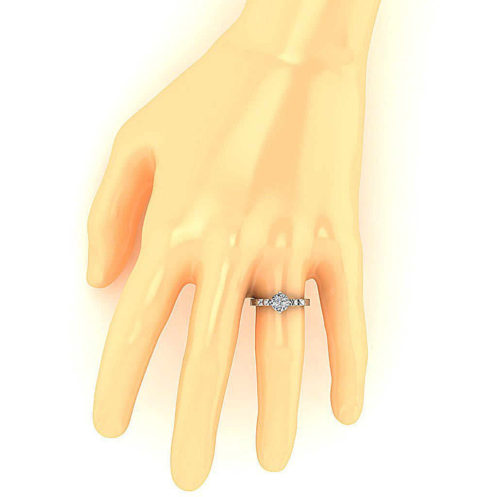 RoundDiamondAnniversaryRingonFinger