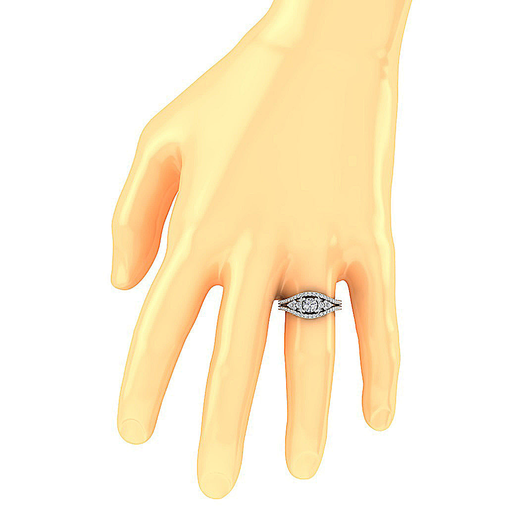 GenuineDiamondAnniversaryRingonFinger