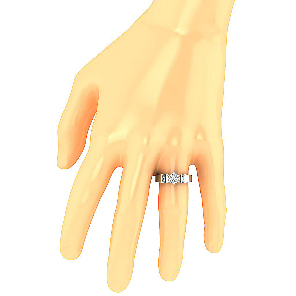 NaturalDiamondAnniversaryRingonFinger