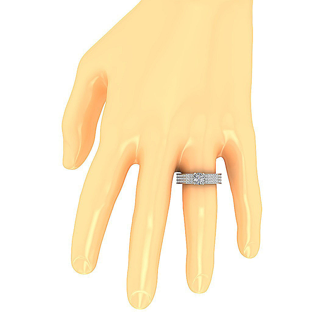 NaturalDiamondAnniversaryRingonFinger