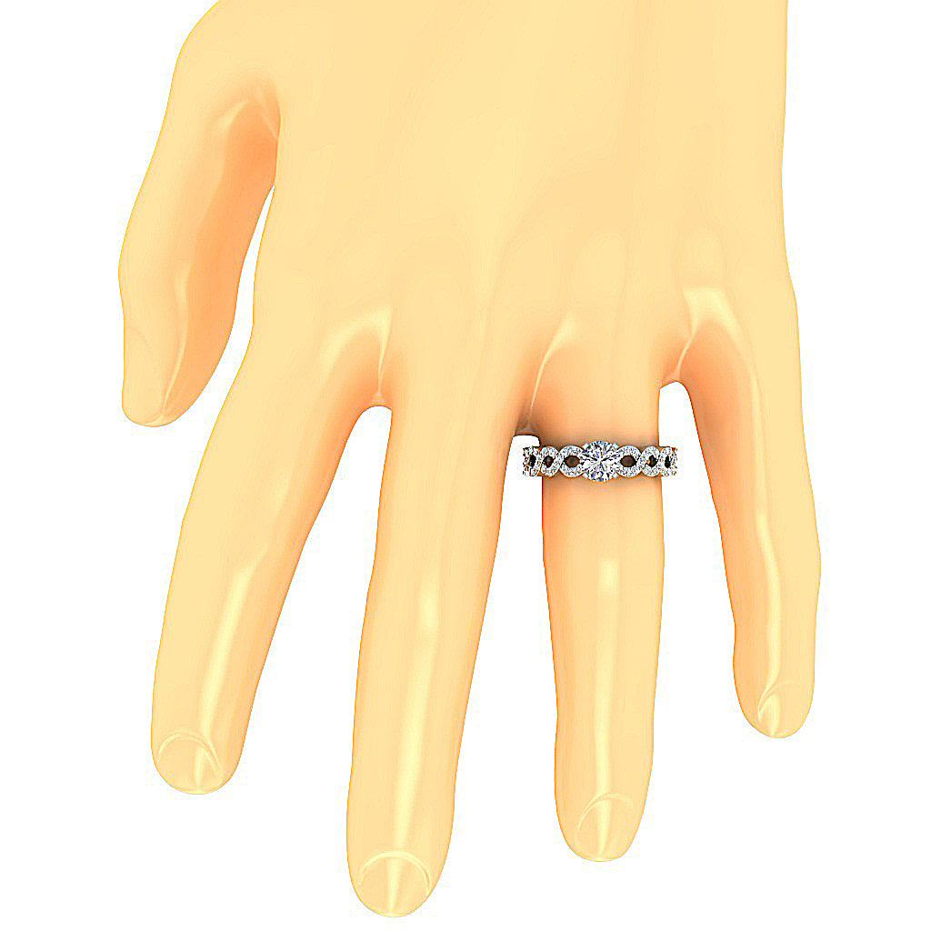 NaturalDiamondAnniversaryRingonFinger