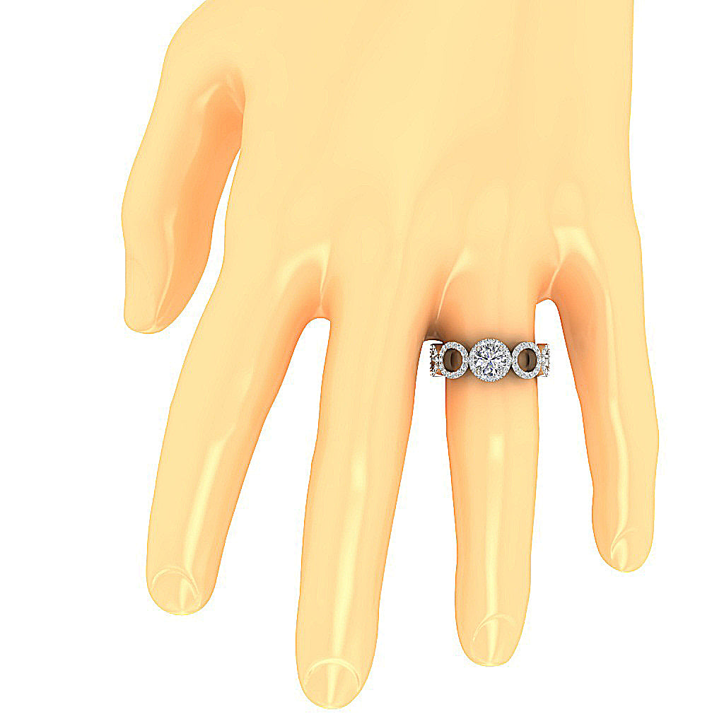 NaturalDiamondAnniversaryRingonFinger