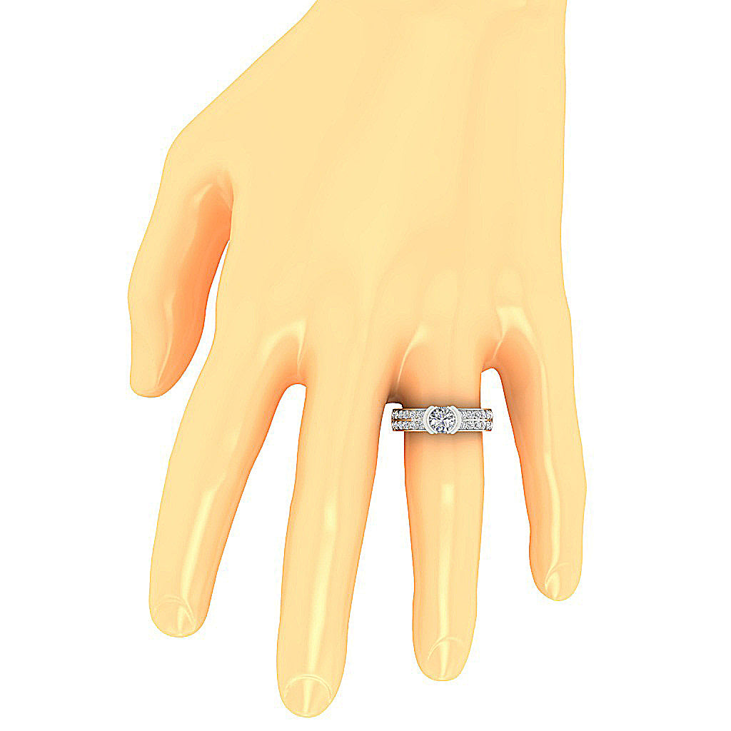 GenuineDiamondAnniversaryRingonFinger