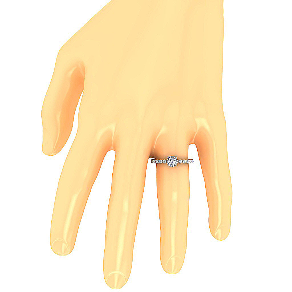 NaturalDiamondAnniversaryRingonFinger