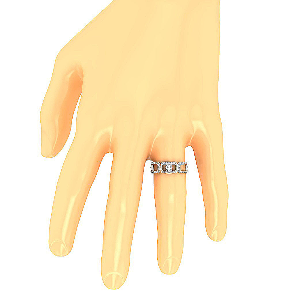 GenuineDiamondAnniversaryRingonFinger