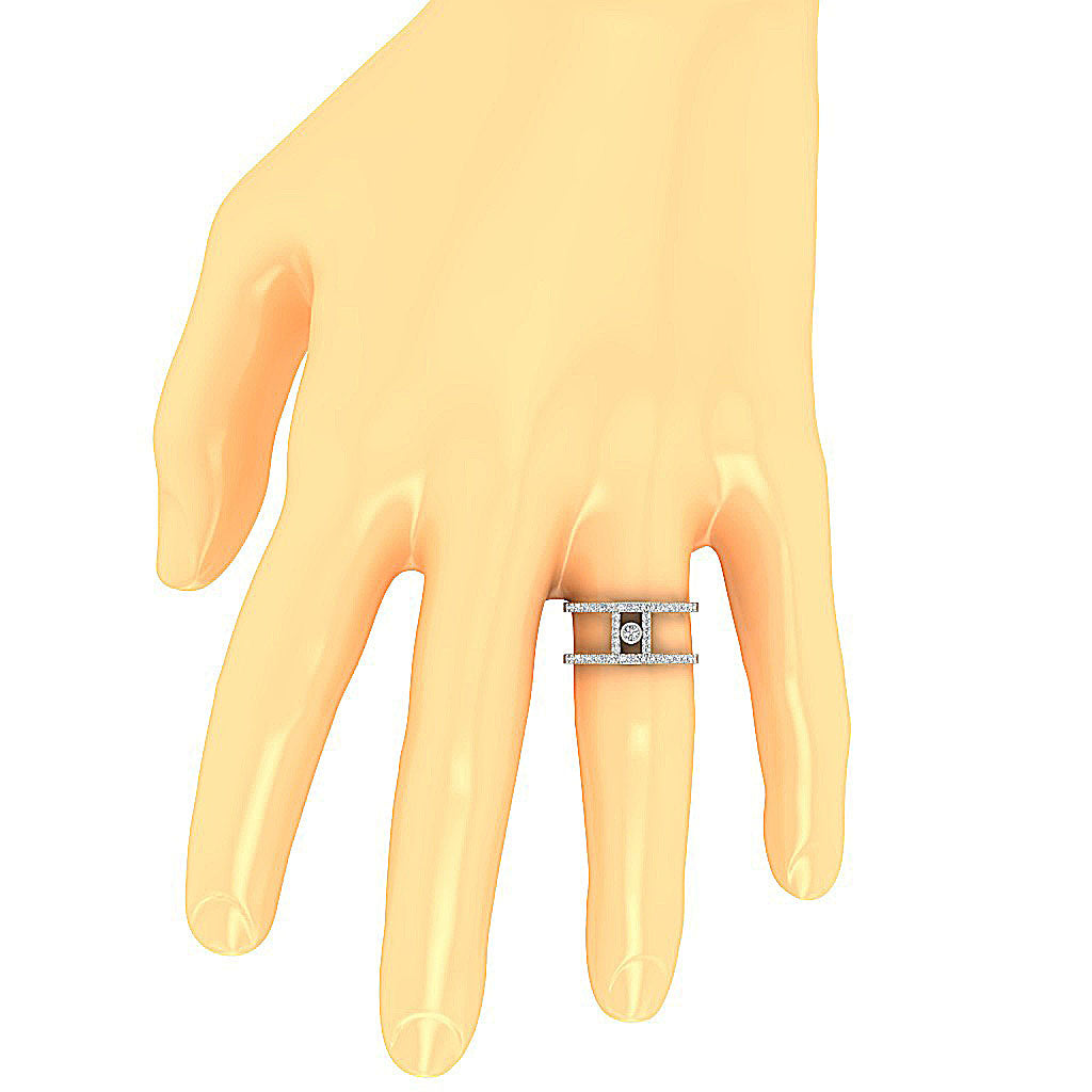 RoundCutDiamondAnniversaryRingonFinger