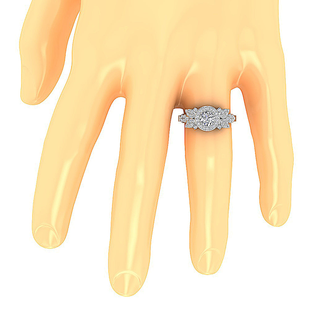 GenuineDiamondAnniversaryRingonFinger