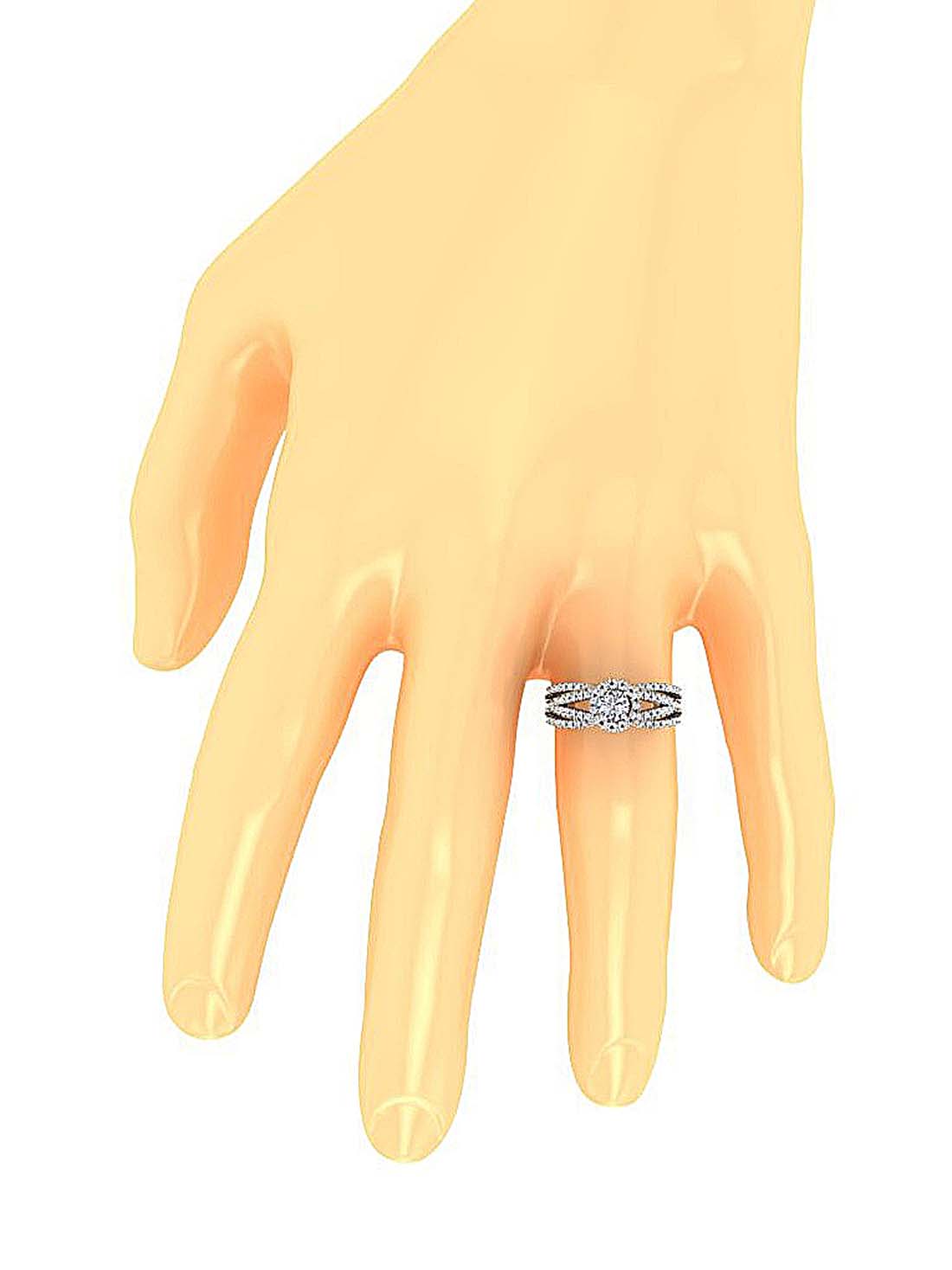 RoundDiamondAnniversaryRingonFinger