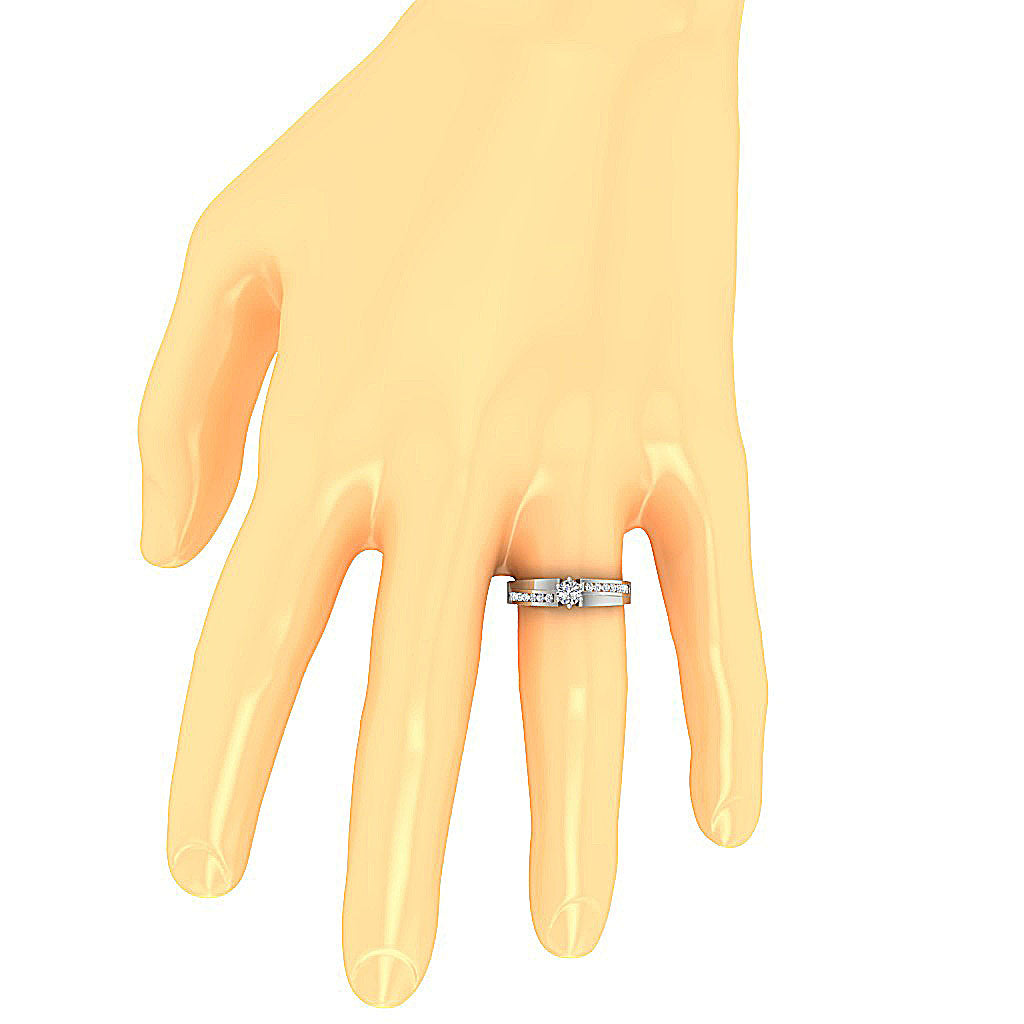 NaturalDiamondAnniversaryRingOnFinger