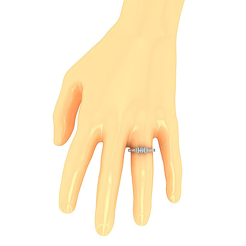 GenuineDiamondAnniversaryRingonFinger